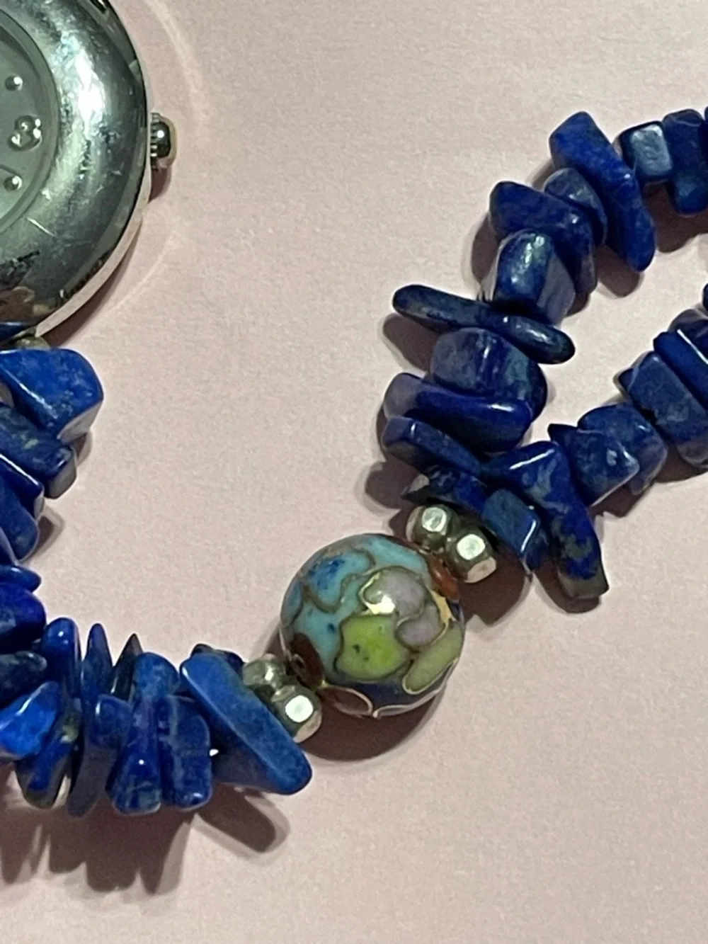 Kathy Ireland Lapis Cloisonné Watch #9330 💎